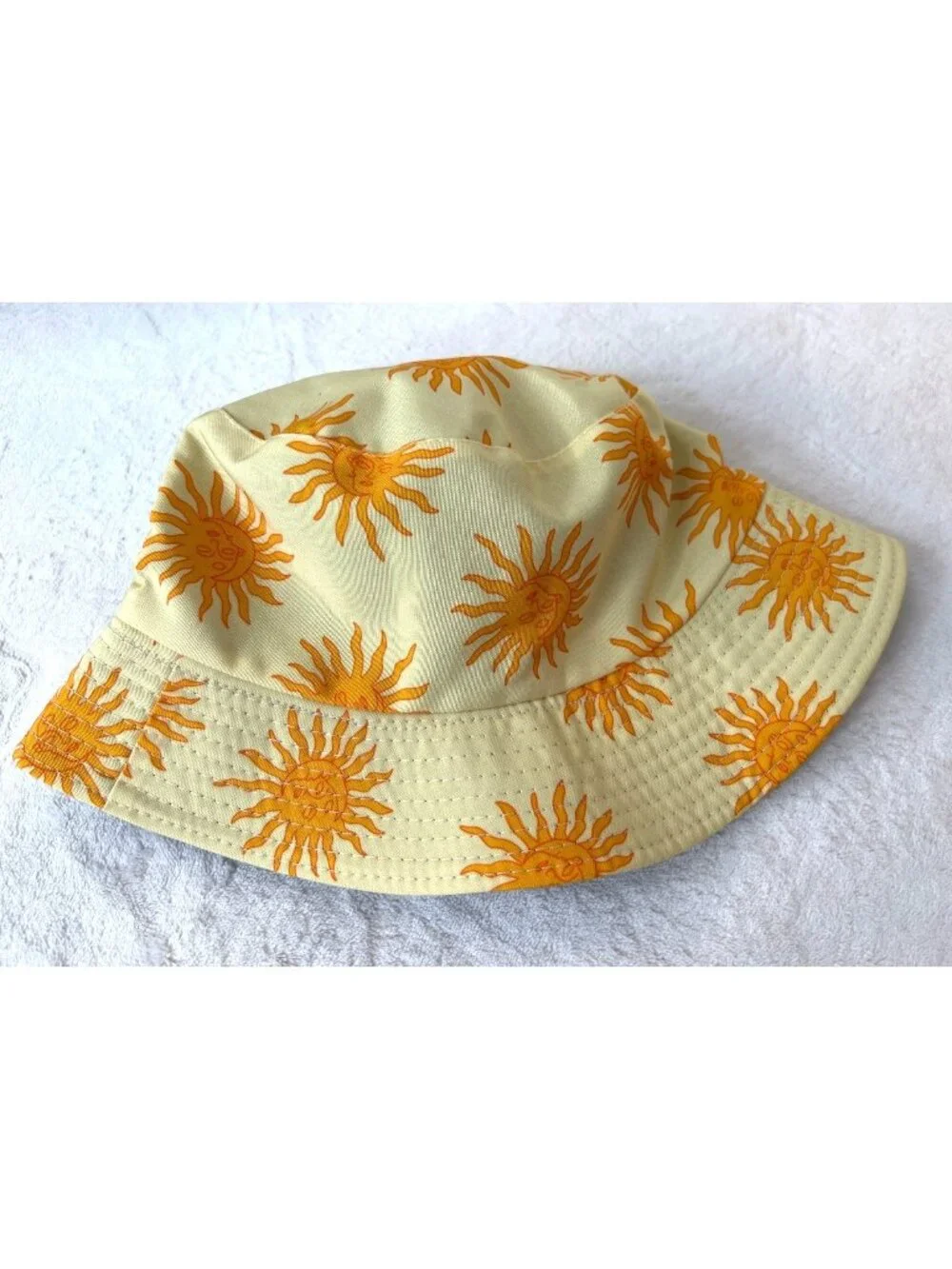 Summer Orange Celestial Sun Boho Sunhat Bucket Hat Adult OSFM Vacation Sunshine